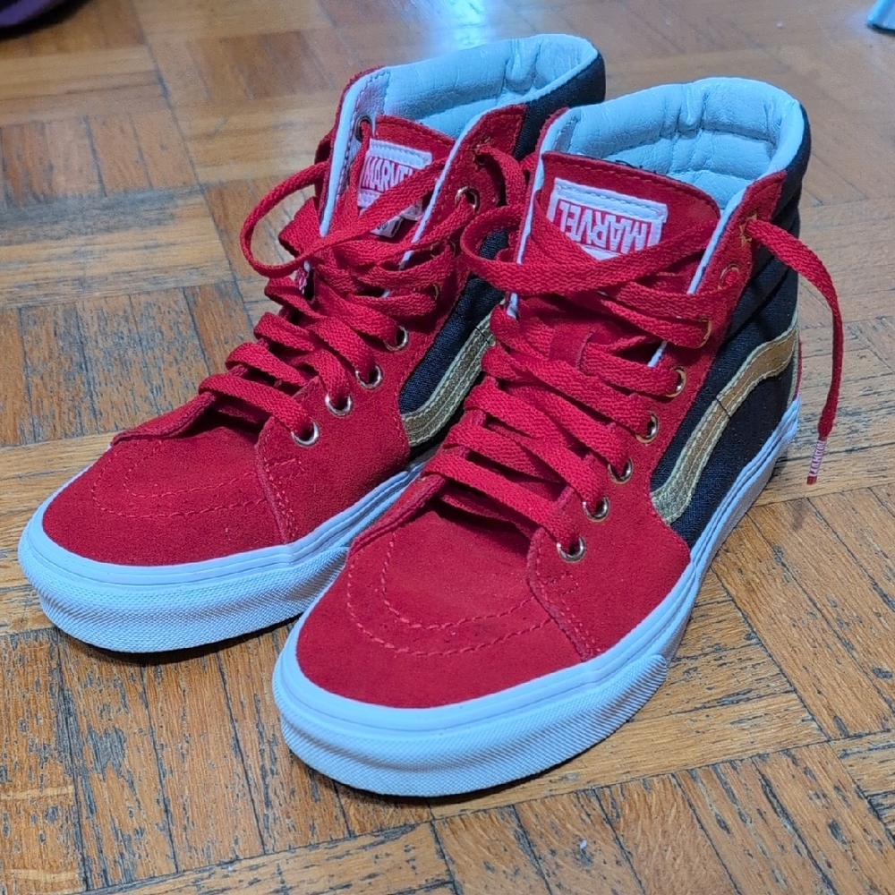 Captain Marvel Vans Hi-top Shoes